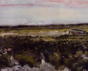 文森特 威廉 梵高 : 带着手推车的荒地